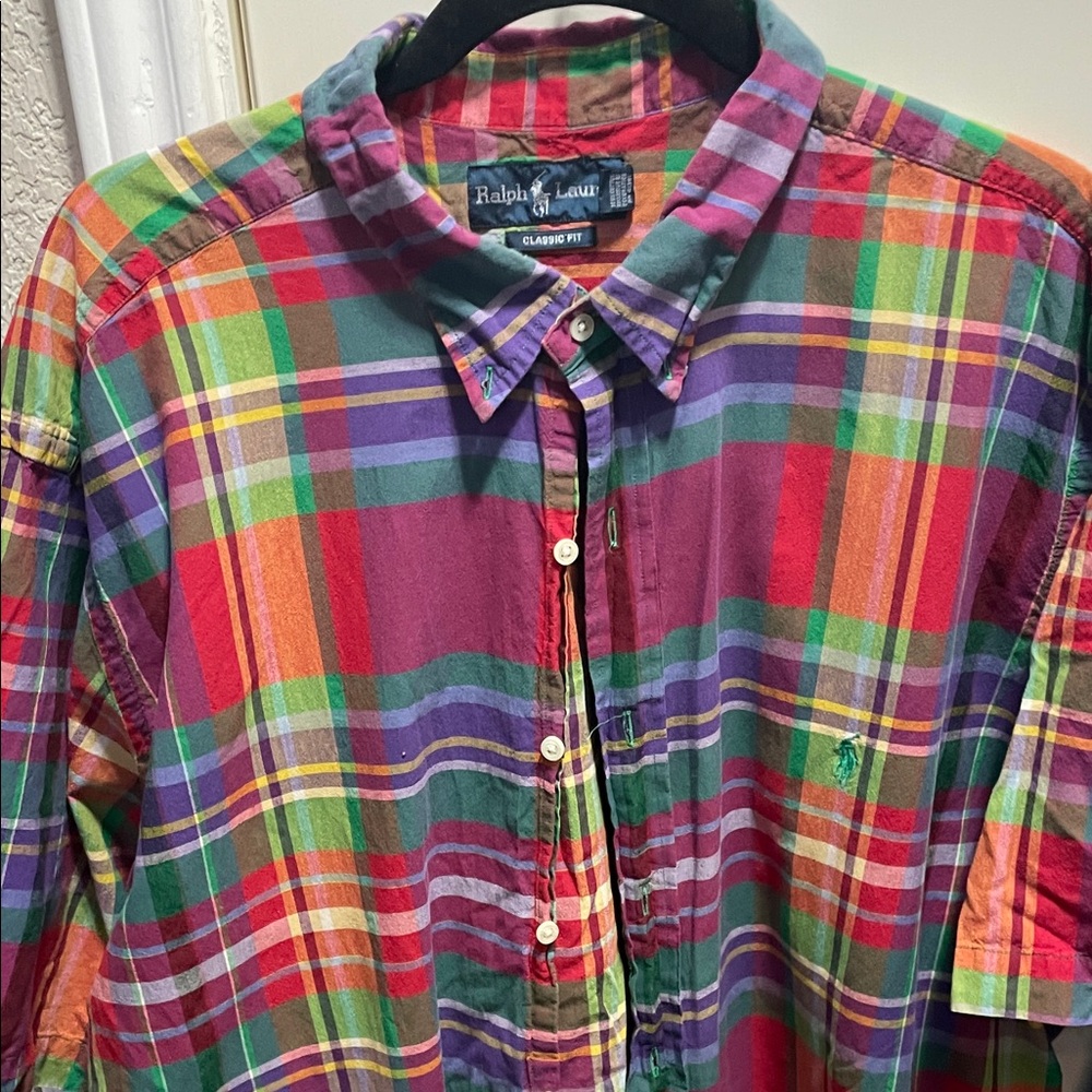 Ralph Lauren Colorful Plaid Button-Up
